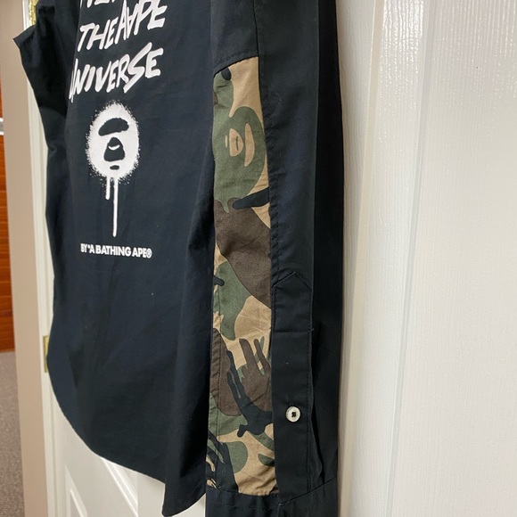 Aape camo stitching long sleeve button up - Picture 6 of 8